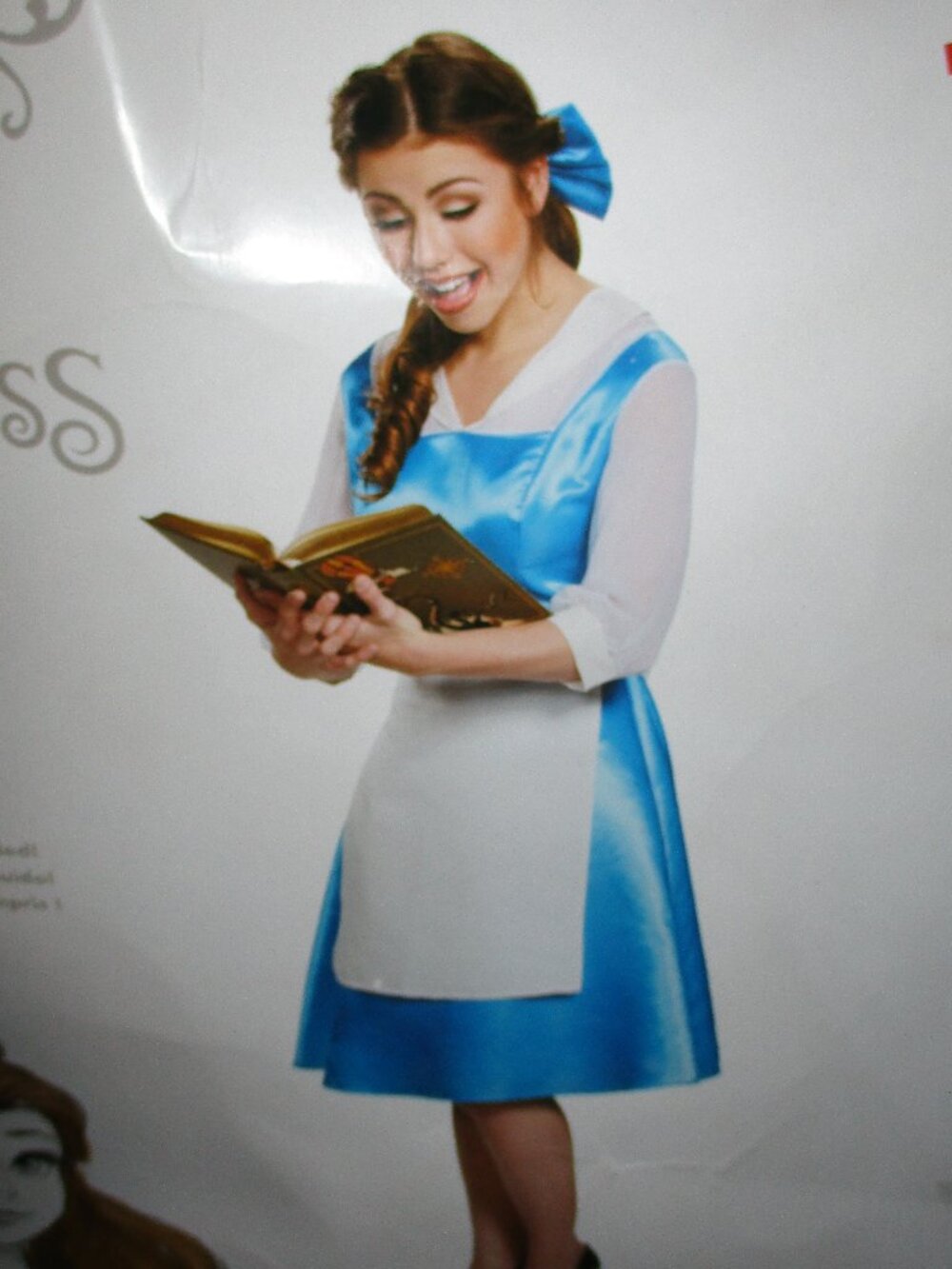 NIP Disney Princess Belle Blue Dress Adult Small 4-6 Costume